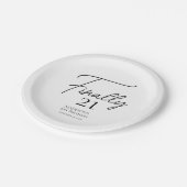 最後の21黒白21歳の誕生日 ペーパープレート (アングル)