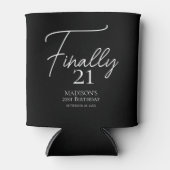 最後の21黒白21歳の誕生日 缶クーラー (正面)