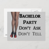 最後のFlingおもしろいバチュラーパーティ インビテーションポストカード (正面/裏面)