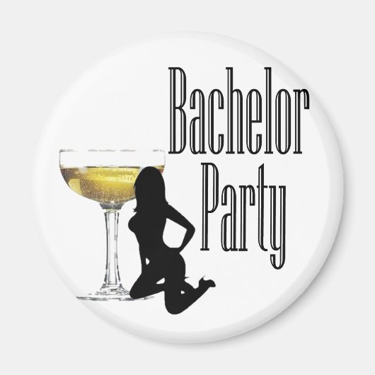 最後のFlingおもしろいバチュラーパーティ マグネット (正面)