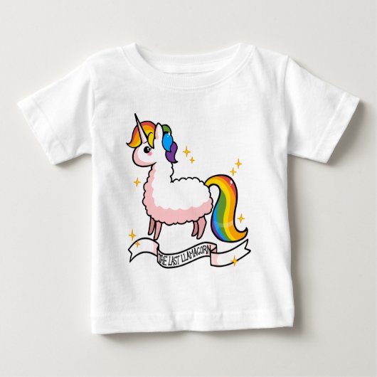 最後のLlamacorn ベビーTシャツ (正面)