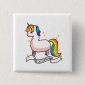 最後のLlamacorn 缶バッジ (正面)