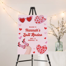 最後のRodeo女性のカーボーイバチェロレッテウェルカムサイン