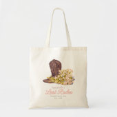 最後のRodeo女性のカーボーイブートフローラバチェロレッテの優先 トートバッグ (正面)