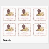 最後のRodeo女性のカーボーイブートフローラバチェロレッテ スクエアシール (シート)