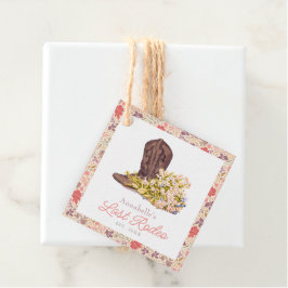 最後のRodeo女性のカーボーイブートフローラバチェロレッテ フェイバータグ