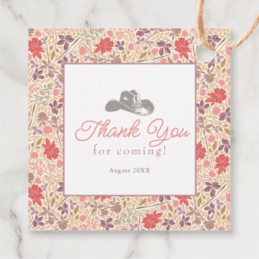 最後のRodeo女性のカーボーイブートフローラバチェロレッテ フェイバータグ (裏面)