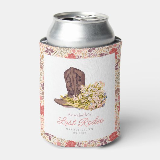 最後のRodeo女性のカーボーイブートフローラバチェロレッテ 缶クーラー (缶正面)