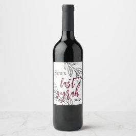 最後のSyrah Iボトルラベル ワインラベル