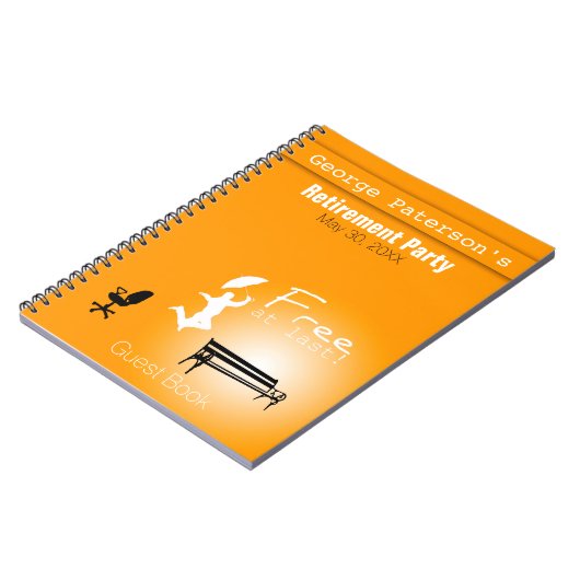 最後は無料！リタイアメントパーティーゲストブック ノートブック (左側)