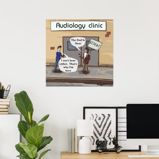 最後は聴診のポスターに近いおもしろい ポスター (ホームオフィス)