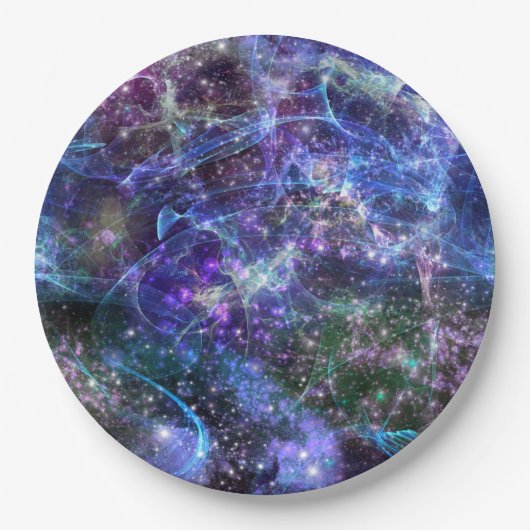 最後まで、銀河の宇宙の風景： ペーパープレート (正面)