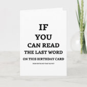 最後もしの言葉読の誕生日カード シーズンカード (正面)