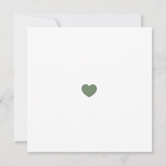 最後エレガントにダスティージュグリーン日付を保存 招待状 (裏面)