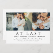 最後エレガントに白黒結婚写真 セーブザデート (正面/裏面)