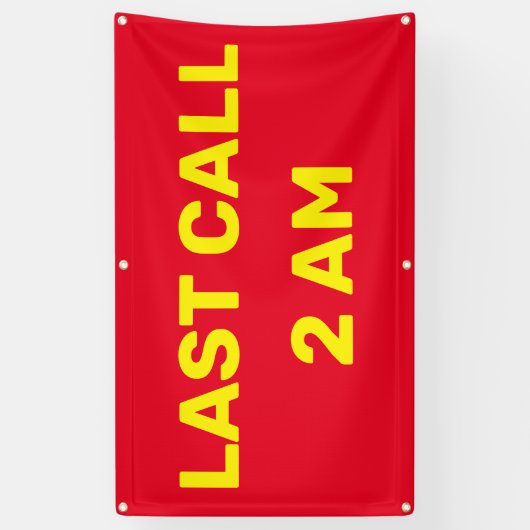 最後カスタマイズのコール2AMバーPub Business 横断幕 (縦)
