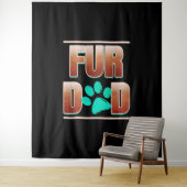 最後クールの最後に猫の前足を持つ毛皮のパパ タペストリー (インサイチュ)