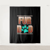 最後クールの最後に猫の前足を持つ毛皮のパパ タペストリー (正面)