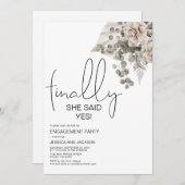 最後モダンにyesだ!婚約パーティー 案内状 (正面/裏面)