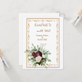 最後婚約したの水色フローラ カード (正面/裏面インサイチュ)