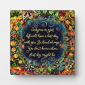 最後感動的の日の引用文 フォトプラーク (正面)