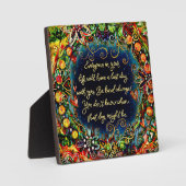 最後感動的の日の引用文 フォトプラーク (正面)