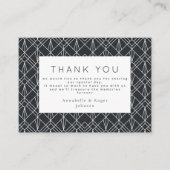 最後感謝していに木炭の幾何学的スタイリッシュ エンクロージャーカード (正面)