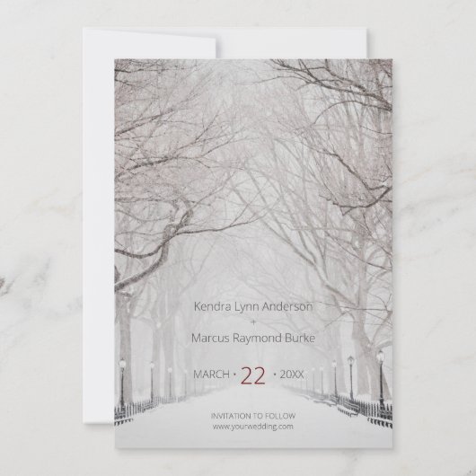 最後素朴の写真新しい日付の保存 招待状 (裏面)