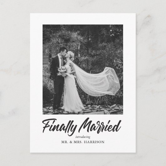 最後結婚したの結婚写真 案内ポストカード (正面)