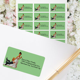 最後結婚のカップルおもしろいブラウン&ブロンドのラベル ラベル