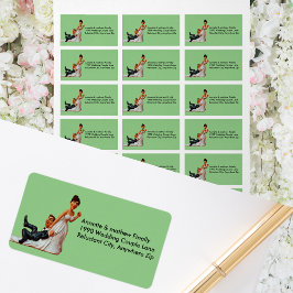 最後結婚の茶色のおもしろいヘアラベル ラベル