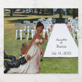 最後結婚の黒おもしろい人夫婦 ビールラベル (シングルラベル)