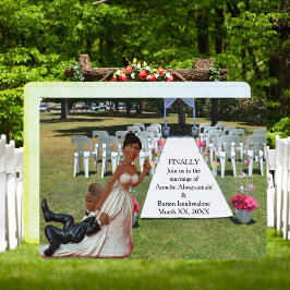 最後結婚の黒おもしろい人夫婦 招待状