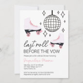 最後転がのBefore Vowローラディスコブライダルシャワー 招待状 (正面)