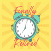 最後退職したに、目覚まし時計の電源を切れ。 シール (正面)