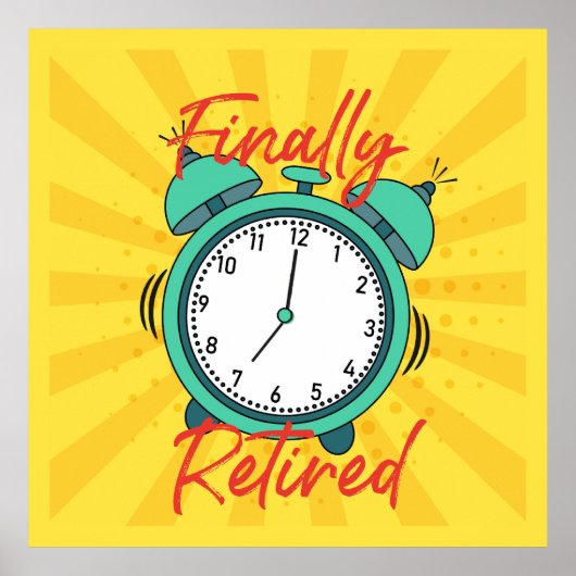 最後退職したに、目覚まし時計の電源を切れ。 ポスター (正面)