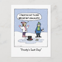 最後霜の降りたの日 |おもしろいクリスマス漫画クリスマス ポストカード