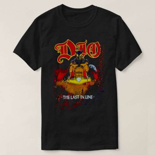 最後>>ライン – ディオ – 安息日 – ベストセラー Tシャツ (デザイン正面)