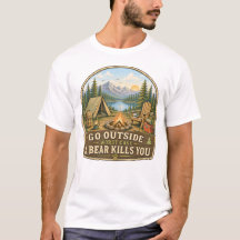 最悪のケースで熊に殺される 外出Tシャツ