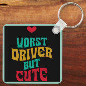 最悪のドライバーだが可愛い キーホルダー (裏面)
