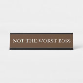 最悪のボスおもしろいオフィスの贈り物 デスクネームプレート (正面)