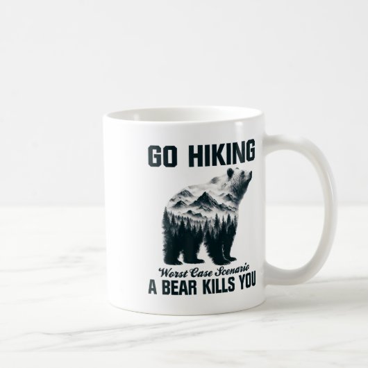 最悪の事態 登山中に熊に殺される カメラ コーヒーマグカップ (右)