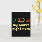 最悪の低WiFi信号 面白いゲーマー メンズ ボーイズ キッズ カード (黄色い花)