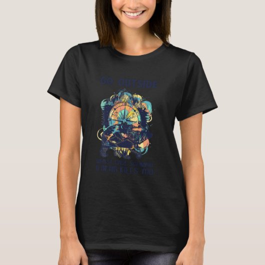 最悪の場合のシナリオを外に出るクマのキャンプ Tシャツ (正面)