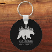 最悪の場合のシナリオを外に行くクマはあなたを殺す キーホルダー (正面)