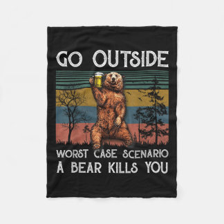 最悪の場合のシナリオAクマはあなたを殺すVi フリースブランケット