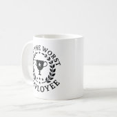 最悪の従業員ではない コーヒーマグカップ (正面左)