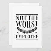 最悪の従業員ではない サンキューカード (正面/裏面)