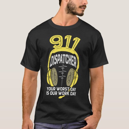 最悪の日は作業日派遣会社911 Di Tシャツ (正面)