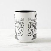 最悪Tシャツ - 変なタイムライン マグカップ (中央)